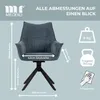 Esszimmerstuhl 4er Set Ginosa blau mit Armlehnen & Produktbild-Vorschau 3
