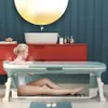 Faltbare Silikonbadewanne Blau Tragbares Bad Home SPA 152cm Produktbild-Vorschau 5