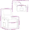 vidaXL Poltrona relax cappuccino-marrone in Pelle finta Anteprima dell’immagine prodotto 8