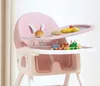 Chaise haute 4 en 1 - Chaise haute pour enfant rose - Voir les images du produit 6