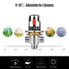 A thermostatic temperature control valve with seasonal imagery and feature icons. Náhled obrázku produktu