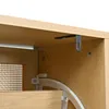 Scarpiera in rattan a 4 ante, maniglie in metallo, stile Anteprima dell’immagine prodotto 11