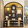 A hallway furniture set with a shoe cabinet, shelves, and hooks, styled in a modern entryway. Podgląd zdjęcia produktu