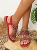 ASKSA Femmes sandales paillettes été, sandales strass Voir les images du produit 4