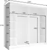Complete kamer VELTIS - Bed 180x200 LED met lattenbodem + Productafbeelding-voorbeeld 10