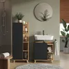 Badmöbel-Set Vicco Karen Sonoma/Anthrazit 3 Teile, Model Produktbild-Vorschau 4