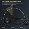 A diagram showing the adjustable angles of a massage gaming chair. Produktbild-Vorschau