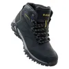 A black Hi-Tec hiking boot with yellow accents is shown against a white background. Anteprima dell’immagine prodotto