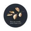 MuchoWow® Mauspad Mousepad Blätter - Gold - Zauberspruch Produktbild-Vorschau 1
