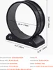 A black cat wheel with dimensions labeled. Náhľad obrázku produktu