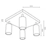 LUMILED Deckenleuchte Deckenstrahler 4-flammiger 230V GU10 Produktbild-Vorschau 6