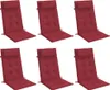 vidaXL Hochlehner-Auflagen 6 Stk. Weinrot Oxford-Gewebe Produktbild-Vorschau 3