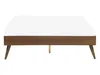 BELIANI Posteľ tmavé drevo 140 x 200 cm MDF posteľový rám Náhľad obrázku produktu 6
