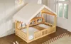 Hausbett 90x200 cm mit Stoffdach, LED-Lichterkette, Produktbild-Vorschau 8