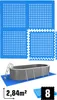 2,8 m² di sottofondo per piscina - 8 tappetini in EVA 62x62 Anteprima dell’immagine prodotto 1