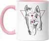 Hund Pferd Tasse Rosa Tierliebhaber Pferdeliebhaber Produktbild-Vorschau 1