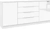 Kommode "Oliva" 166cm, weiß-glänzend Produktbild-Vorschau 4