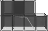 vidaXL Klec pro malá zvířata černá 142x74x93 cm PP a ocel Náhled obrázku produktu 4