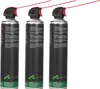 Three cans of compressed air spray with red nozzles and tubes, arranged side-by-side against a white background. Produktbild-Vorschau