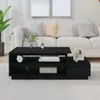 vidaXL Stolik kawowy czarny 120x50x40,5 cm lite drewno Podgląd zdjęcia produktu 2