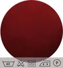 Kissenbezug rund 80 cm bordeaux Leinenoptik Kissenhülle Produktbild-Vorschau 3