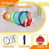 2er Set 180x45x45cm Regenbogen Kriechtunnel, Krabbeltunnel Produktbild-Vorschau 3