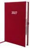 2027 ADINA Buchkalender Chefplaner A5 rot-metallic 1 Tag 1 Produktbild-Vorschau 1