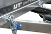 Close-up of a trailer hitch and securing mechanism. Produktbild-Vorschau