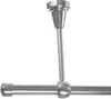 Gardinenstange mit Deckenhalterung I Metall Edelstahl Look Produktbild-Vorschau 1