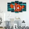 5-teiliges leinwandbild fische 150x100 cm Feeby orange Produktbild-Vorschau 3