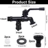 Doppel-Wasserhahn Garten 1/2 Zoll Messing Frostschutz 2x3/4 Zoll Ausgang Voir les images du produit