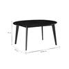 Miliboo - Design-Esstisch rund ausziehbar Schwarz L120-150 Produktbild-Vorschau 7