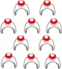 Bügelverschluss mit Gummiring Rot 25mm x 10 Stck Produktbild-Vorschau 1