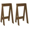 Two brown wooden sawhorses are shown against a white background. Podgląd zdjęcia produktu