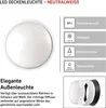 LED Deckenleuchte, rund, schw./w. 14W neutralweiss Produktbild-Vorschau