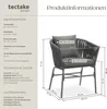 tectake® Stuhlset Valeiras Geflecht im Rope-Design 60 x 61 Produktbild-Vorschau 5