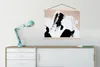 MuchoWow® Textilposter Schwarz - Abstrakt - Design 60x45 cm Produktbild-Vorschau 3