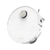 A white robot vacuum cleaner is shown from a top-down diagonal angle against a white background. Produktbild-Vorschau