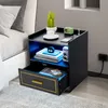 2er Set Nachttisch mit LED-Leuchte, 1 USB & TypeC-Anschluss Produktbild-Vorschau 10