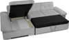 A sectional sofa with its storage compartment and pull-out bed exposed. Náhľad obrázku produktu