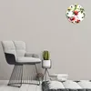 Wanduhr aus Glas Rund fi 30 Blumen Farbenfroh Quarz Deko Produktbild-Vorschau 2