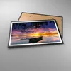 Gerahmtes Poster - Schwarzer Rahmen - Boot Sonnenuntergang Produktbild-Vorschau 3