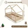 Crazy Pine Hausbett 140x200 cm – Kinderbett aus Naturholz – Produktbild-Vorschau 11