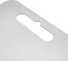 A close-up view of a metal cutting board with a cutout handle. Náhled obrázku produktu