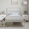 vidaXL Cadre de lit avec tête de lit en métal blanc 100x200 Voir les images du produit 3