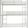 Dreifach-Etagenbett 3 x 90 x 190 cm - Metall - Weiß - Produktbild-Vorschau 1