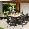 di volio Gartentisch BARLETA aus Aluminium in Holzoptik Produktbild-Vorschau 7