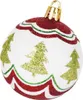 Vianočné Gule ,červeno-zelené s ornamentom -6cm Náhľad obrázku produktu 2
