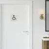 Plaque de signalisation WC Handicapé , à visser, inox Voir les images du produit 5