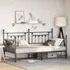 vidaXL Struttura letto divano letto Nero 90 x 190 cm Anteprima dell’immagine prodotto 2